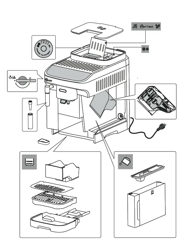 Delonghi Ecam X Y X Y Magnifica Evo Coffee Machine User Guide Manualsee