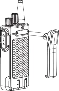 RETEVIS RB29 - Installing the belt clip