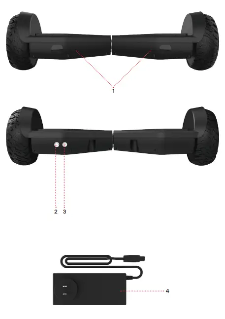 JETSON Aero All-Terrain Hoverboard JAERO-BLK - FIGURE 1