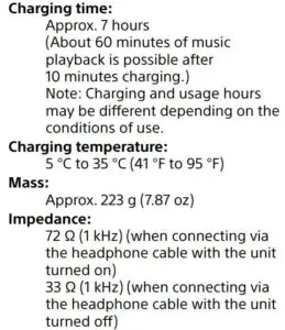 Specifications Fig 3