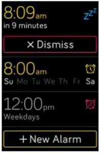 Dismiss or snooze an alarm