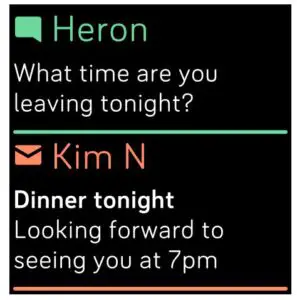 See incoming notifications