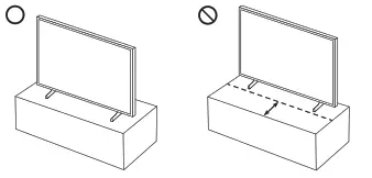 SAMSUNG TV - Precautions when installing the TV with a