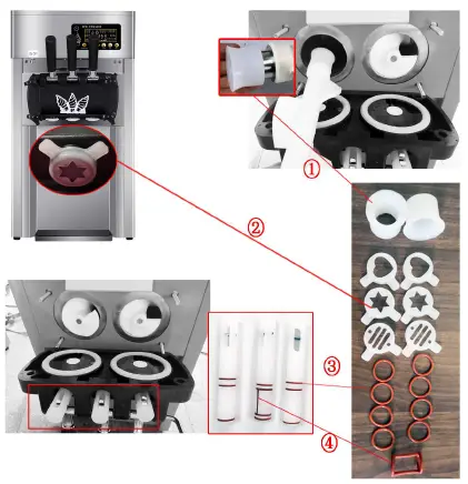 VEVOR BJLJA168TSR50HZ01V1 Commercial 3 Flavors Soft Ice Cream Machine 2