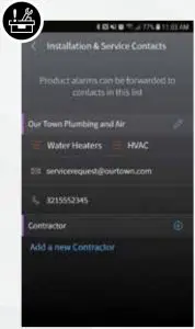 Contact Info in the App Interface