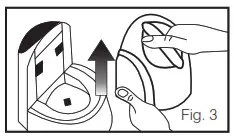 Homedics RCOB-865103 Cool Mist Ultrasonic Humidifier - Grasp tank handle and lift up