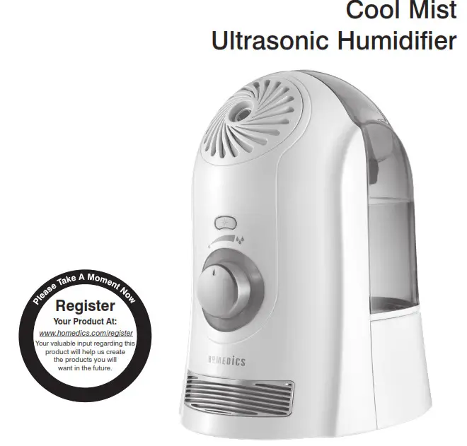 Homedics RCOB-865103 Cool Mist Ultrasonic Humidifier