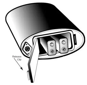 FIG 3 Follow these steps to install the batteries