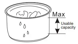 anko Electric Pressure Cooker MY-CS6002WP1 User Manual - Take out inner pot, and put in food and liquid