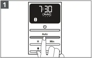 USING THE PREVIOUSLY PROGRAMMED AUTO SET TIME