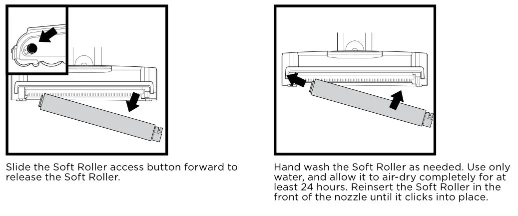 Shark Vacuum Cleaner Owner's - CLEANING THE SOFT ROLLER