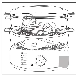 Oster Food Steamer - MULTI-TIERED STEAMING