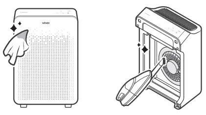WINIX C545 Air Purifier-Cleaning