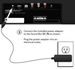 Connect the included power adapter