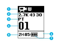 Your HERO4 Black features a status screen that displays