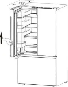 FIG 10 Disassembling the fridge door