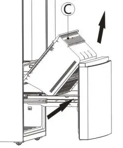 FIG 16 Disassembling the freezer door