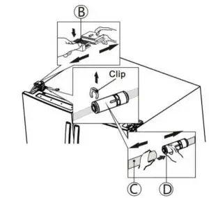 FIG 8 Disassembling the fridge door