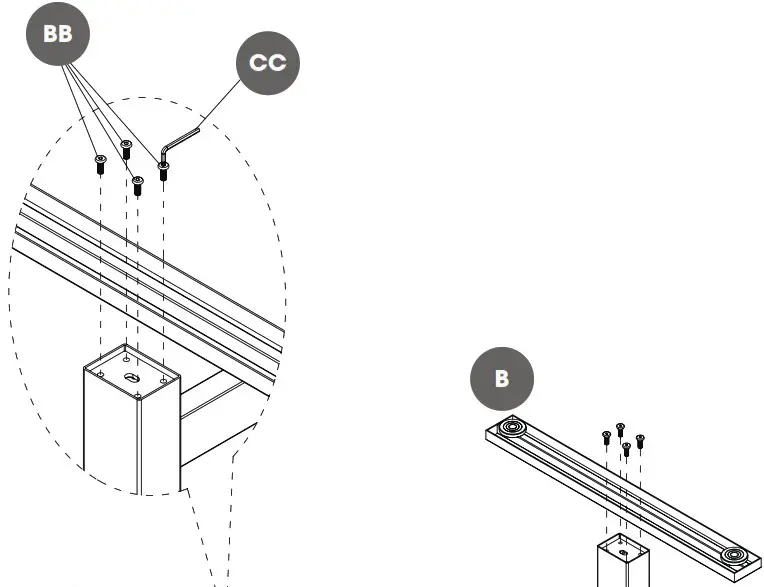 TRESANTI 1414575 Adjustable Height Desk - HARDWARE Stape 3