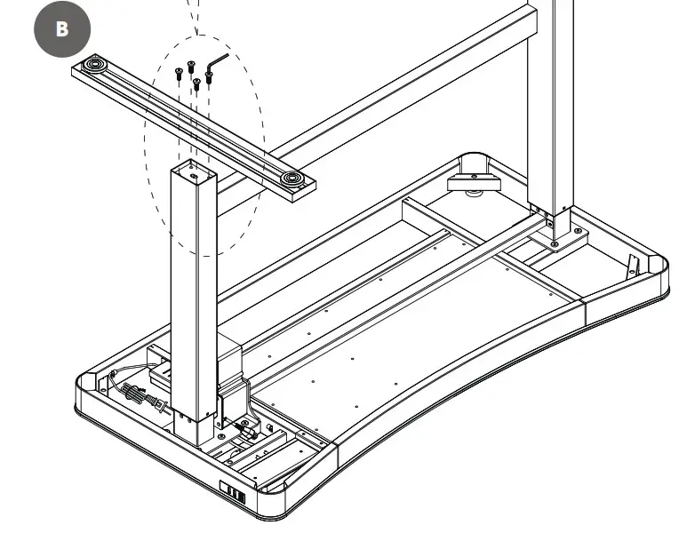 TRESANTI 1414575 Adjustable Height Desk - HARDWARE Stape 4