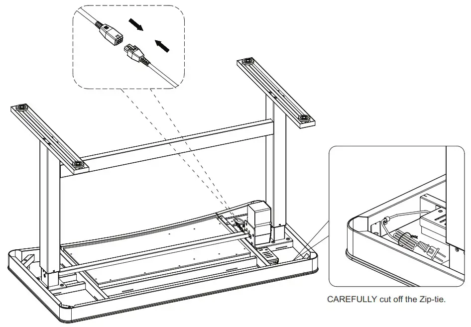 TRESANTI 1414575 Adjustable Height Desk - HARDWARE Stape 6