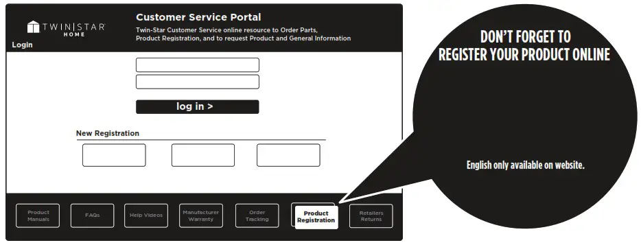 TRESANTI 1414575 Adjustable Height Desk - REGISTER YOUR NEW PURCHASE