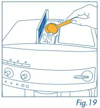 DeLonghi Magnifica - Lift the lid in the center, place one measuring scoop of ground coffee