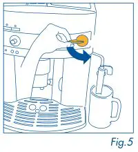 DeLonghi Magnifica - turn the steam knob counter-clockwise