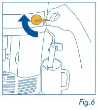 DeLonghi Magnifica - turn the steam knob half a turn clockwise