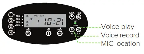 ARF PETS AP5MAF Automatic Pet Feeder for Dry and Wet Food-RECORDING A VOICE
