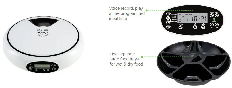 ARF PETS AP5MAF Automatic Pet Feeder for Dry and Wet Food