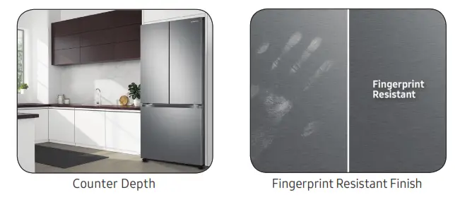 SAMSUNG 3-Door French Door Refrigerator - Depth