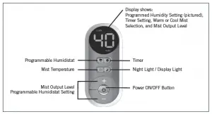Homedics UHE-WM350 Total Comfort Ultrasonic Humidifier Warm and Cool Mist Instruction Manual and Warranty Information