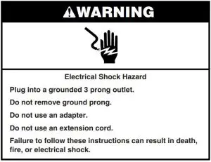 FIG 4 Electrical Shock Hazard