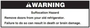 Whirlpool Refrigerator warning