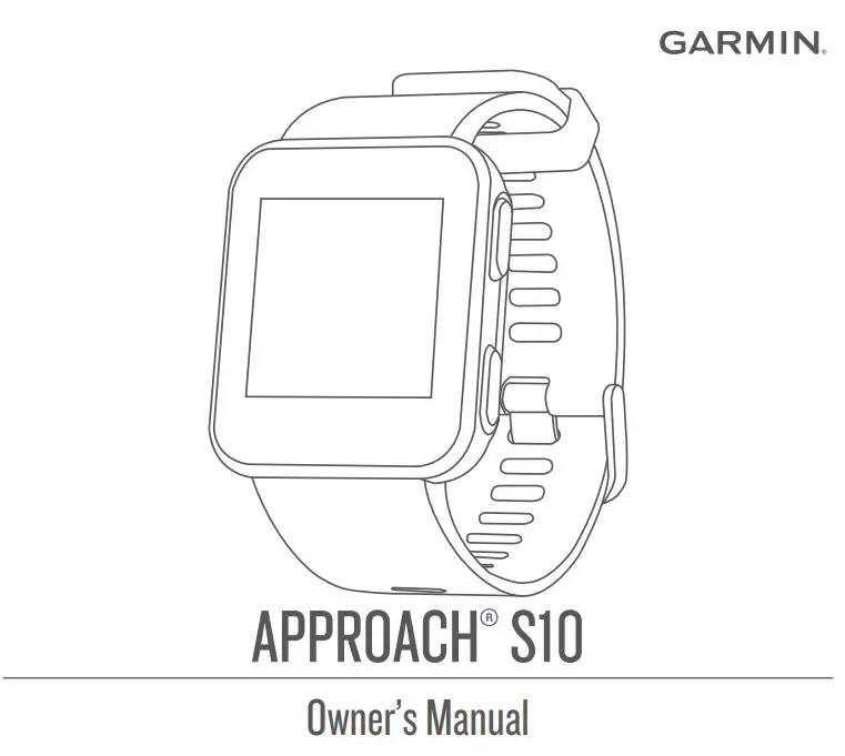 GARMIN 010-02028-00 S10 Golf GPS Watch Owner's Manual