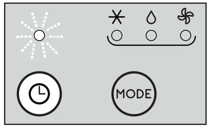 Delonghi EL376 550 sq ft Portable Air Conditioner - SETTING