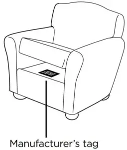 Manufacturer’s tag