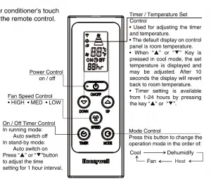 Honeywell Portable Air Conditioner, MM14CHCSCS User Manual