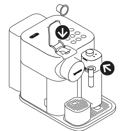 DeLonghi Nespresso Lattissima Coffee Machine - Lift the lever completely