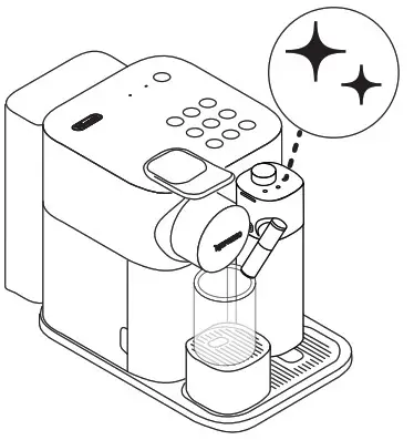 DeLonghi Nespresso Lattissima Coffee Machine - Place a container under the coffee outlet