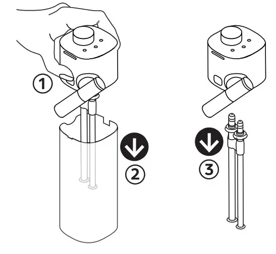 DeLonghi Nespresso Lattissima Coffee Machine - Remove the milk container
