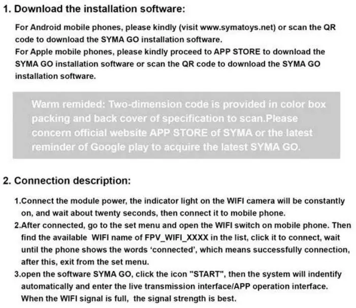 SYMA Gyro Remote Control Series 2.4g - Wifi real-time transmission aerial photo-taking component installation 2