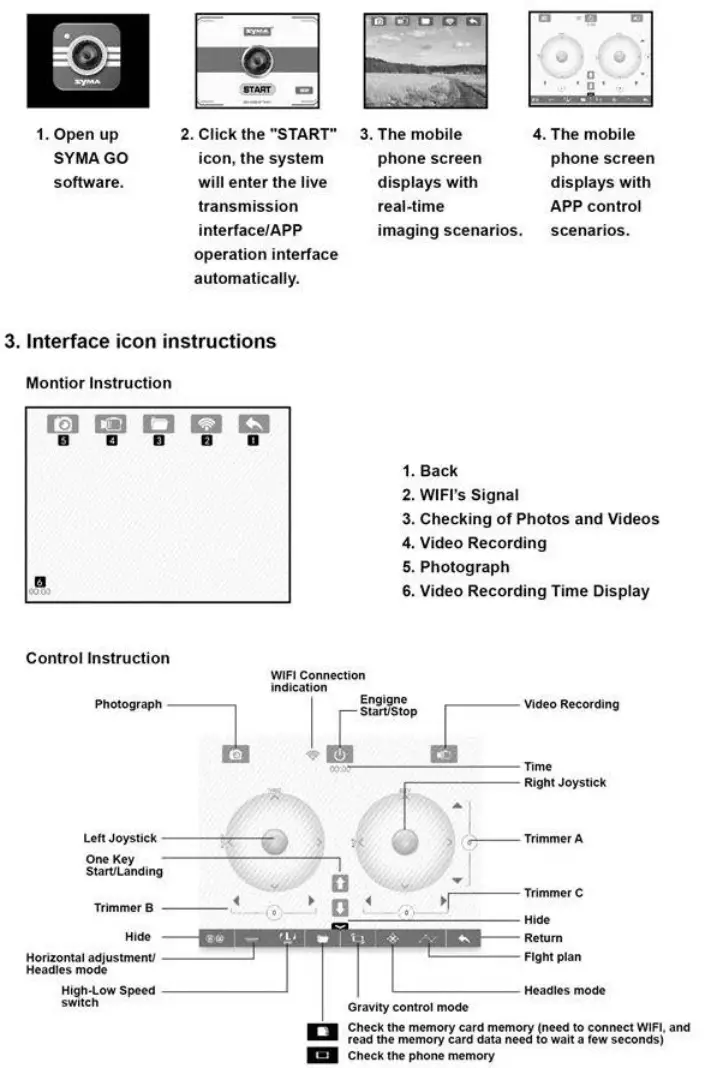 SYMA Gyro Remote Control Series 2.4g - Wifi real-time transmission aerial photo-taking component installation 3