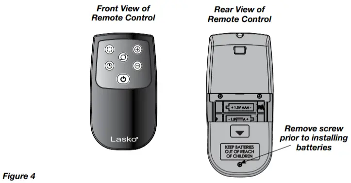 Lasko 5160 Digital Ceramic Tower Heater with Remote -FIGURE 4