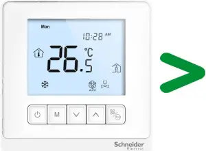 Schneider SpaceLogic T900 Series Thermostat Touch Screen FCU Modbus