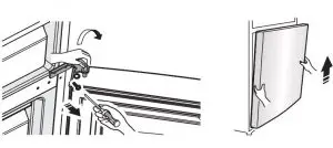 FIG 13 Changing the door from the right side to the left