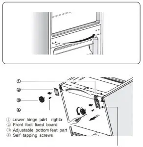 FIG 14 Changing the door from the right side to the left