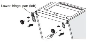FIG 16 Changing the door from the right side to the left