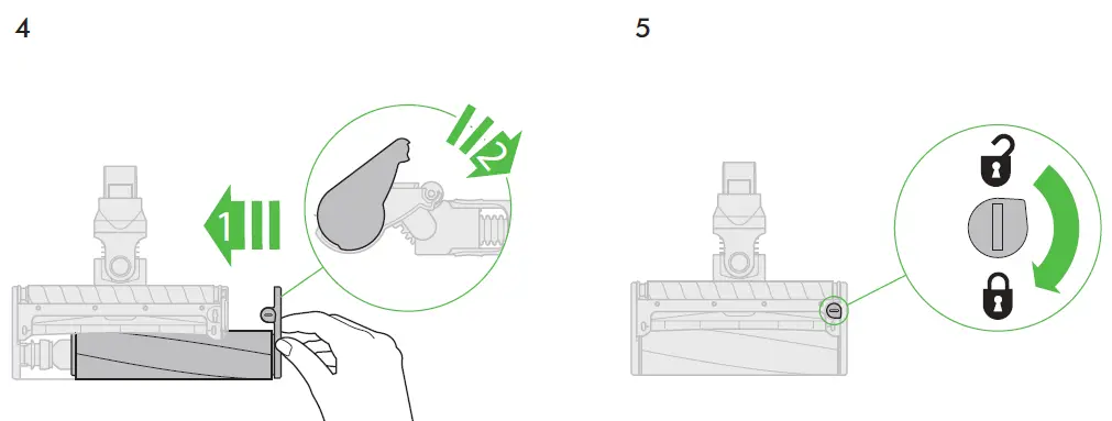 Soft roller cleaner head maintenance - clearing blockages 1